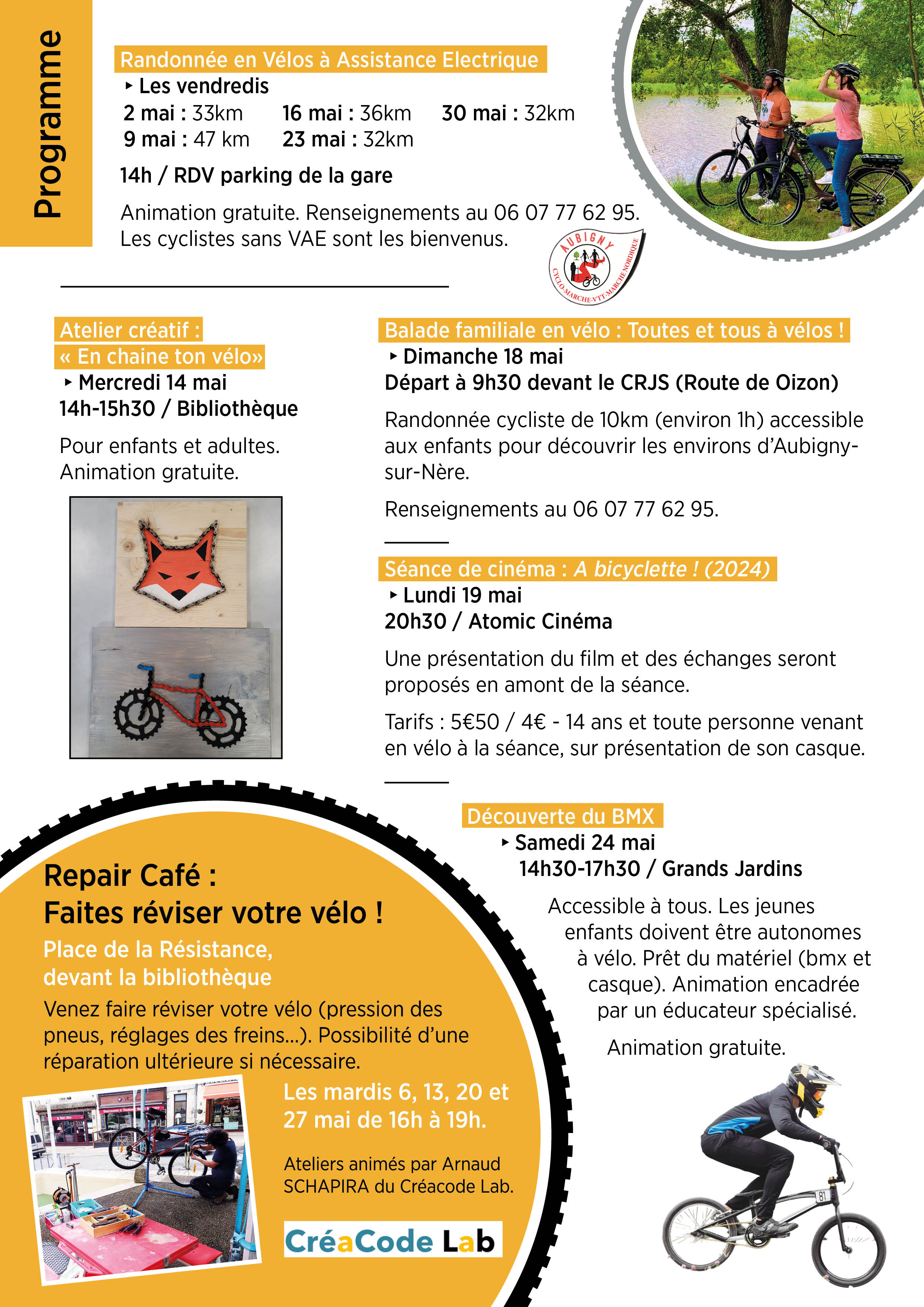 Mai à vélo : animations gratuites autour du vélo